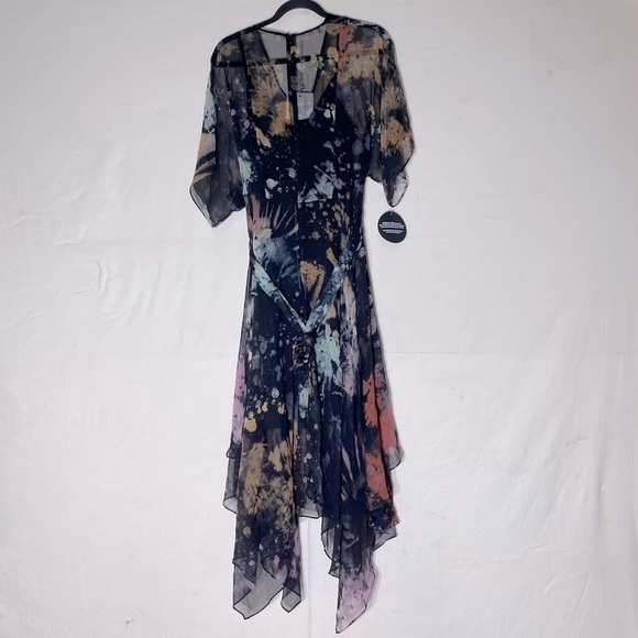 Sass & Bide Interstella Printed Sheer Silk Dress 2 NWT - Picture 2 of 14